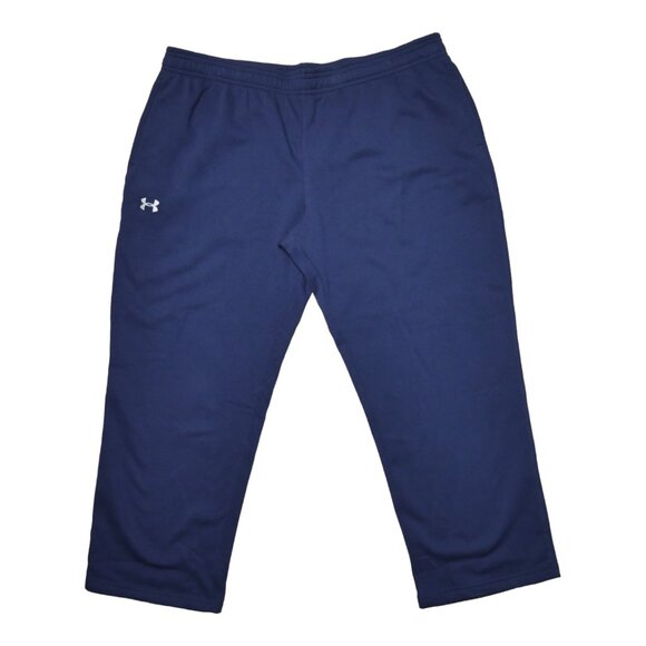 UNDER ARMOUR Men's Fleece Sweatpants Size 4XL Thermal Coldgear Navy Blue NWT - Picture 4 of 9